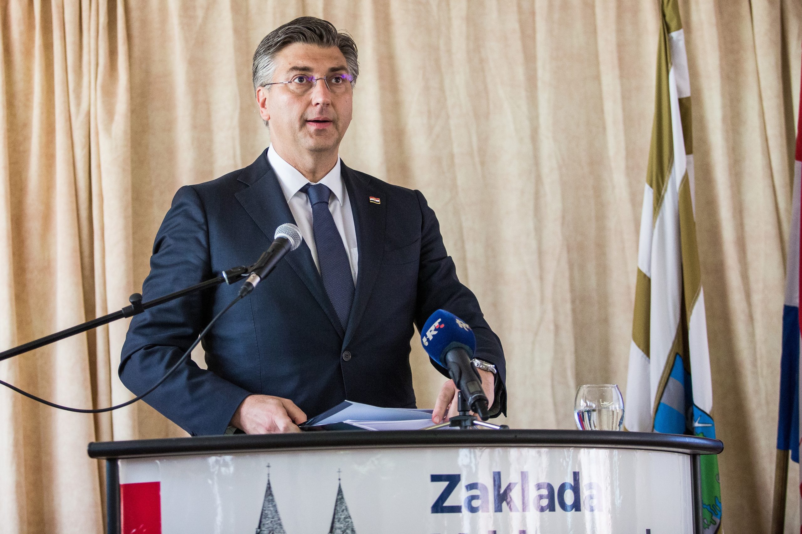 12.06.2020., Vukovar - Svecano otvorenje Ureda Zaklade Vrhbosanske nadbiskupije u Vukovaru. Ured Zaklade otvorit je predsjednik Vlade RH g. Andrej Plenkovic i kardinal Vinko Puljic. Photo: Davor Javorovic/PIXSELL
