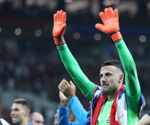 11.07.2018., stadion Luznjiki, Moskva, Rusija - Svjetsko nogometno prvenstvo 2018., polufinale, Hrvatska - Engleska. Hrvatska rezultatom 2:1 poslala Engleze kuci, u finalu ih ceka Francuska. Danijel Subasic. Photo: Igor Kralj/PIXSELL