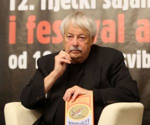 13.05.2019., Rijeka - Pisac Slobodan Snajder predstavio je knjigu "Umrijeti u Hrvatskoj" na 12. rijeckom sajmu knjiga i festivalu autora Vrisak. Photo:Goran Kovacic/PIXSELL