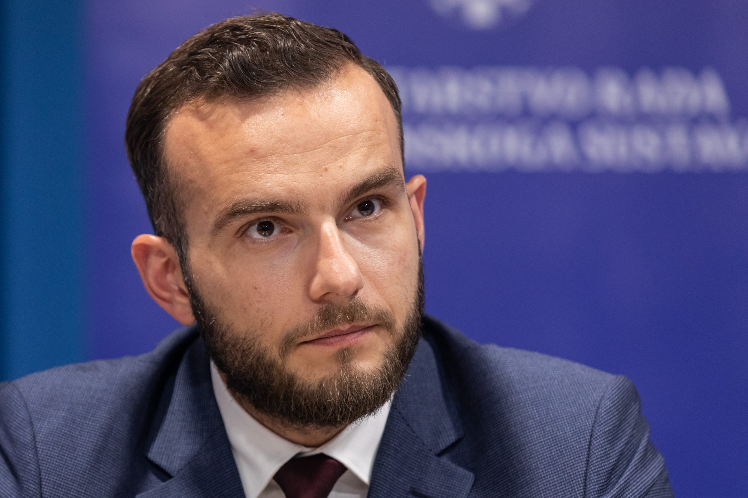 15.06.2020., Zagreb - U Sredisnjem drzavnom uredu za razvoj digitalnog drustva odrzano je potpisivanje ugovora o financiraju projekta - Unaprjedjenje sustava evidencije i upravljanja drzavne imovine. ministar rada i mirovinskog sustava Josip Aladrovic. Photo: Davor Puklavec/PIXSELL