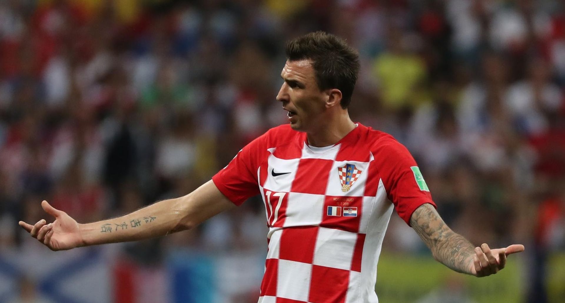 15.07.2018., stadion Luznjiki, Moskva, Rusija - Svjetsko nogometno prvenstvo 2018., finale, Francuska - Hrvatska. Mario Mandzukic.  Photo: Igor Kralj/PIXSELL