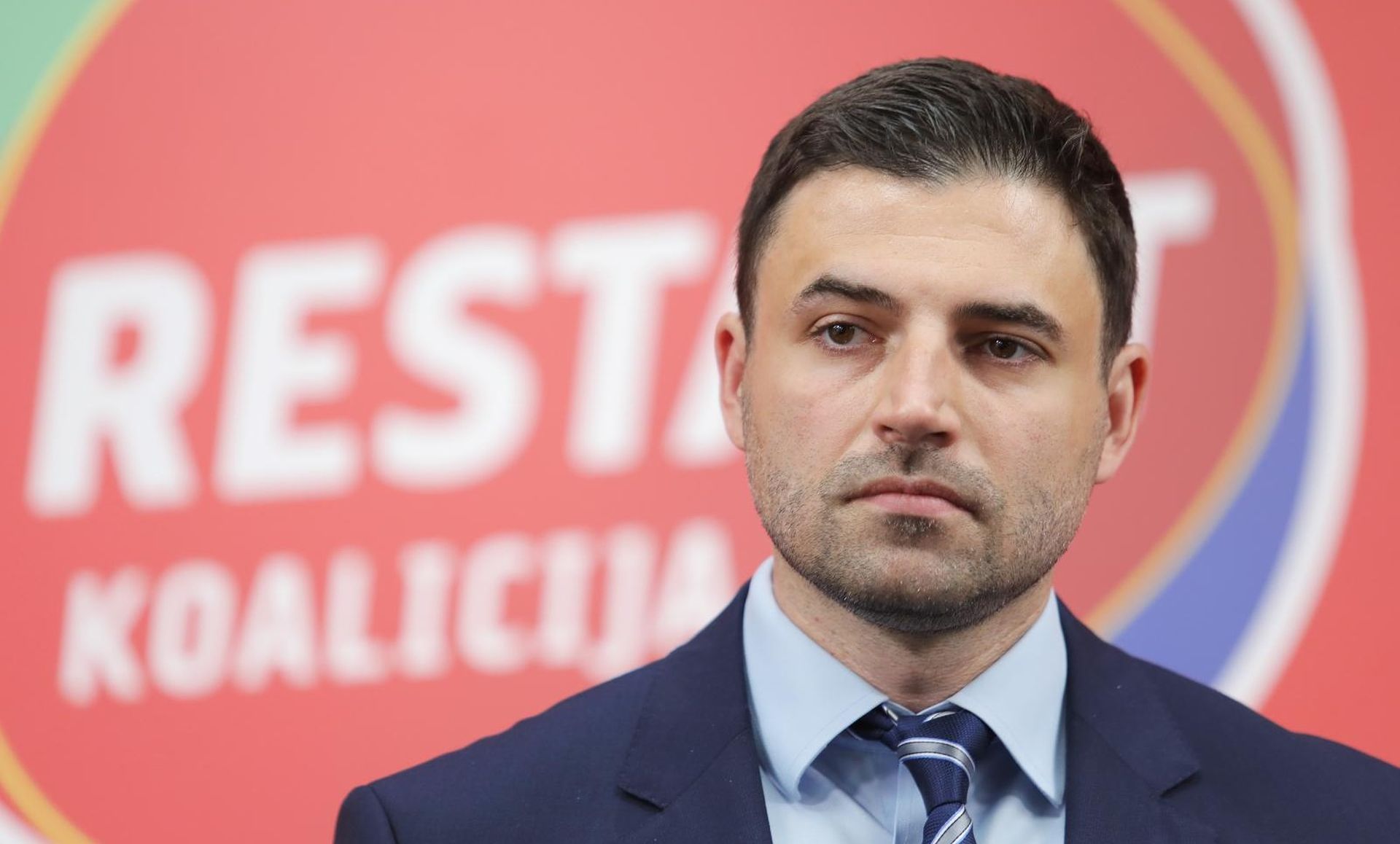 17.06.2020., Zagreb - U sredisnjici SDP-a na Iblerovom trgu predstavljen je program "Zdravstvo - jucer, danas, sutra" RESTART koalicije. Predsjednik SDP-a i lider RESTART koalicije Davor Bernardic. 
Photo: Tomislav Miletic/PIXSELL