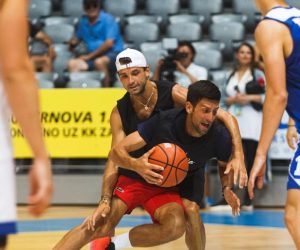 18.06.2020., Zadar - Zvijezde Adria Toura odigrale prijateljsku utakmicu s kosarkasima KK Zadar. Novak Djokovic, Grigor Dimitrov. 
Photo: Marko Dimic/PIXSELL