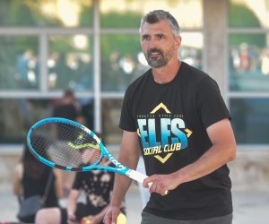 18.06.2020., Zadar - Na Forumu je odrzan Kids day teniskog susreta Adria tour. Najpoznatija imena svjetskog tenisa igrala su na Forumu sa odusevljenom djecom. Goran Ivanisevic. 
Photo: Dino Stanin/PixSell