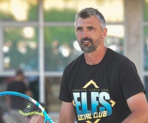 18.06.2020., Zadar - Na Forumu je odrzan Kids day teniskog susreta Adria tour. Najpoznatija imena svjetskog tenisa igrala su na Forumu sa odusevljenom djecom. Goran Ivanisevic. 
Photo: Dino Stanin/PixSell