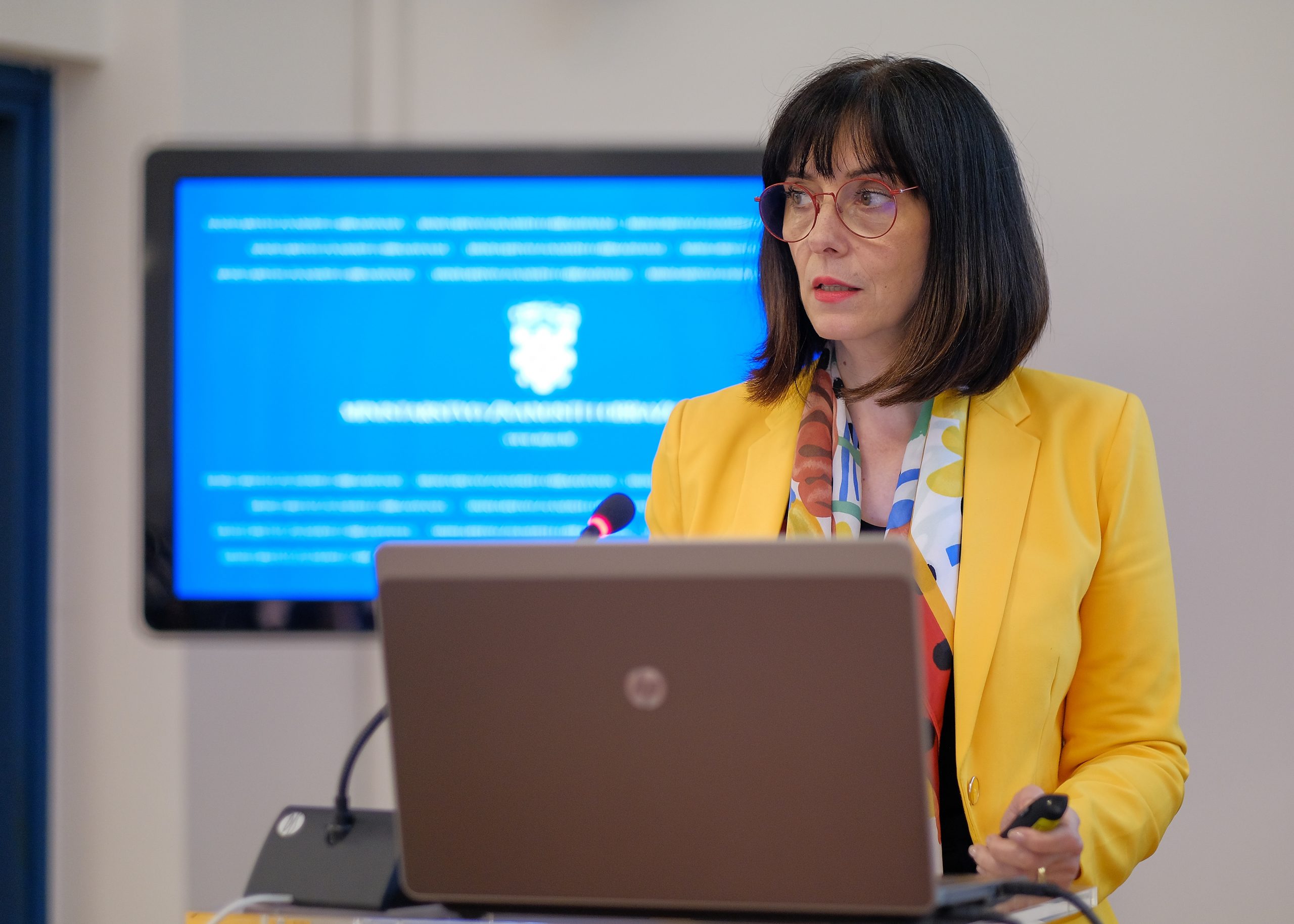 19.06.2020., Zagreb - U Ministarstvu znanosti i obrazovanja, ministrica znanosti i obrazovanja prof. dr. sc. Blazenka Divjak predstavila je strateski okvir za izvodjenje cjelodnevne nastave. Photo: Tomislav Miletic/PIXSELL