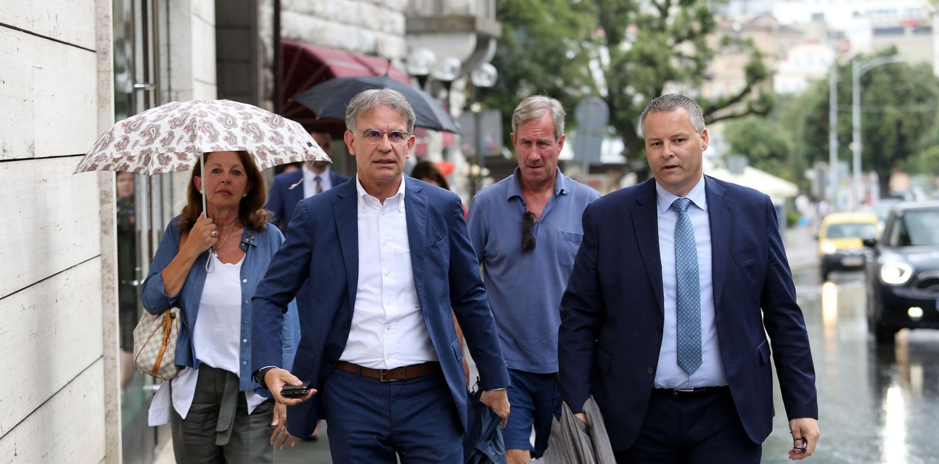 19.06.2020., Opatija - Ministar turizma Gari Cappelli i direktor HTZ-a Kristjan Stanicic obisli su hotel Kvarner koji se obnavlja. Photo: Goran Kovacic/PIXSELL