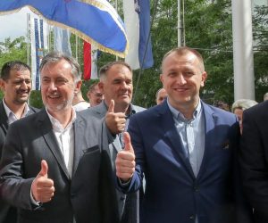 20.06.2020., Osijek - Predsjednik Domovinskog pokreta Miroslav Skoro u Osijeku predstavio je listu kandidata Domovinskog pokreta za IV. izbornu jedinicu. Photo: Dubravka Petric/PIXSELL