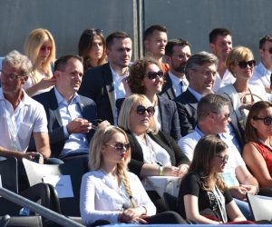 20.06.2020., Zadar - Teniski turnir Adria tour: Novak Djokovic i Pedja Krstin. Premijer Andrej Plenkovic posjetio je turnir. 
Photo: Dino Stanin/PIXSELL