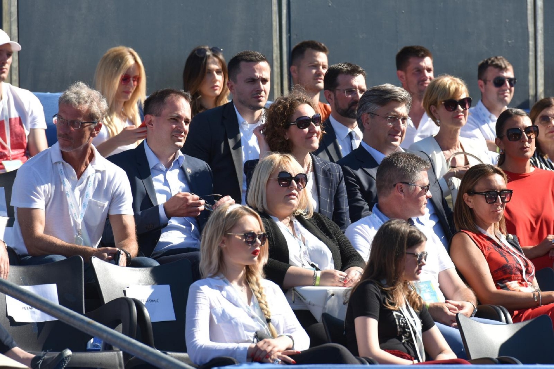 20.06.2020., Zadar - Teniski turnir Adria tour: Novak Djokovic i Pedja Krstin. Premijer Andrej Plenkovic posjetio je turnir. 
Photo: Dino Stanin/PIXSELL