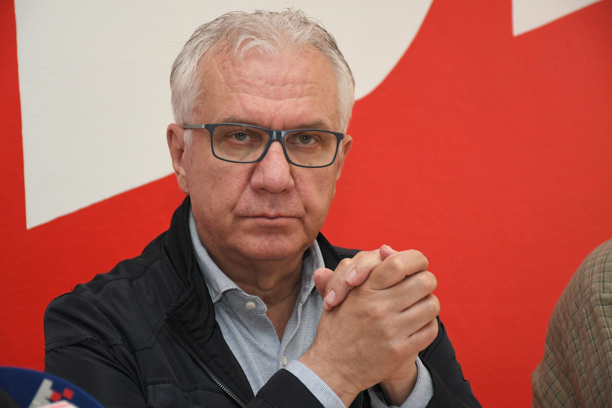 21.05.2020., Bjelovar - Zupanijska organizacija SDP-a BBZ odrzala je konferenciju za medije naziva 'Agonija Daria Hrebaka'. Na konferenciji su govorili  Rajko Ostojic, potpredsjednik SDP Hrvatske, Tihomir Jaic, predsjednik ZO SDP BBZ te Nenad Nekvapil, clan GO SDP Bjelovar. 
Photo:Damir Spehar/PIXSELL