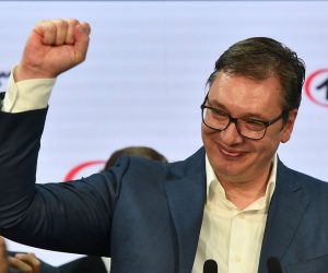 21.06.2020., Beograd, Srbija - Srpska Napredna Stranka SNS proglasila je uvjerljivu pobjedu na parlamentarnim izborima. Predsednik Srbije i SNS Aleksandar Vucic. Photo: Srdjan Ilic/PIXSELL