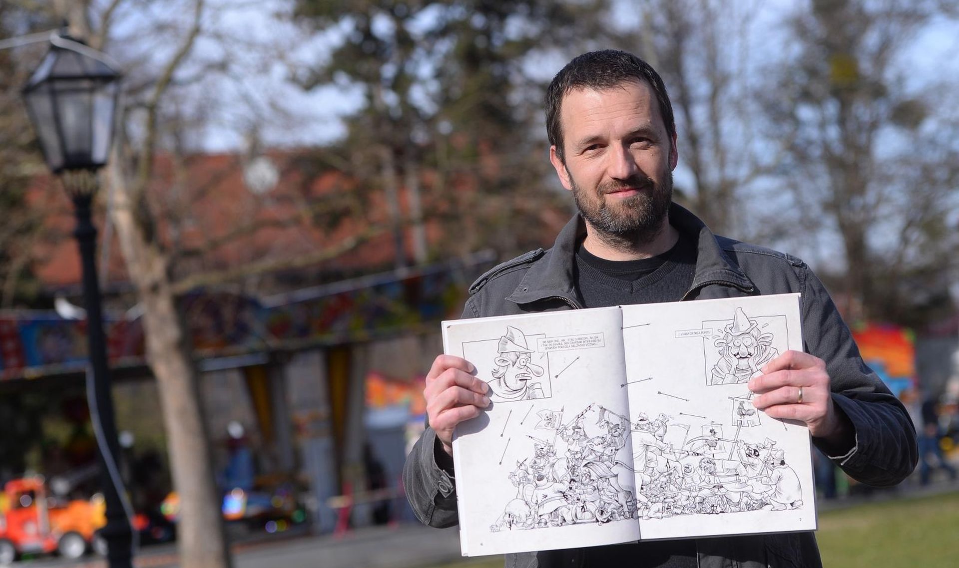 22.02.2020., Trg Matice Hrvatske, Samobor - Promocija strip albuma "1573." Nika Titanika .Photo: Marko Prpic/PIXSELL