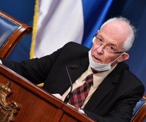 22.03.2020., Beograd, Srbija - Konferencija za medije u vladi Srbije. U Srbiji je potvrdjeno 188 slucajeva korona virusa, danas je preminula jos jedna osoba. Policijski sat od danas traje od 17 do 5h. Dr Predrag Kon
 Photo: Srdjan Ilic/PIXSELL