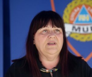 22.05.2020., Zagreb - Nacionalni stozer civilne zastite odrzao je konferenciju za medije o najnovijim detaljima sirenja koronavirusa u Hrvatskoj. Ravnateljica Hrvatskog zavoda za hitnu medicinu Maja Grba Bujevic. Photo: Daniel Kasap/POOL/HINA