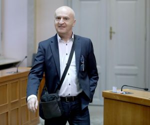24.01.2019., Zagreb - Sabor je danas 11. sjednicu nastavio raspravom o konacnom prijedlogu zakona o potvrdjivanju Konvencije o policijskoj suradnji u jugoistocnoj Europi. Predrag Matic.
Photo: Patrik Macek/PIXSELL