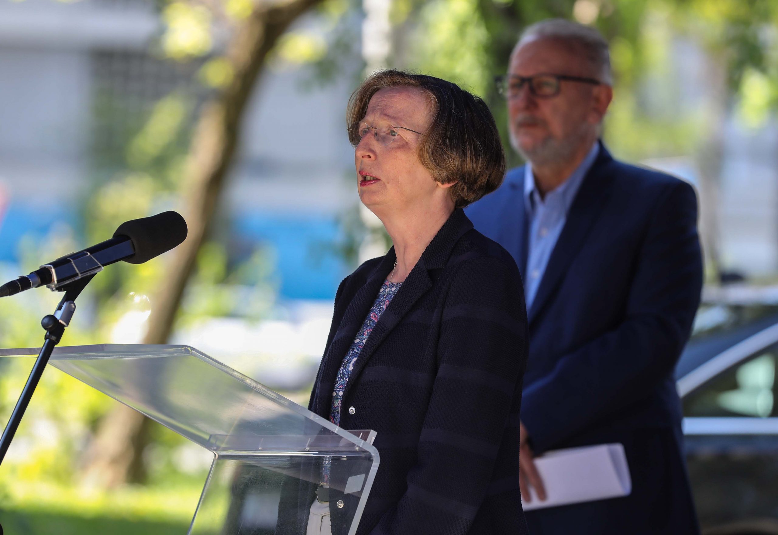 24.04.2020., Zagreb -  Redovna konferencija za medije Stozera civilne zastite RH odrzana je ispred Ravnateljstva civilne zastite u Nehajskoj 5.  
Photo: Jurica Galoic/PIXSELL/POOL