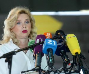 24.04.2020., Zagreb - Konferencija Gradskog ureda za kulturu odrzana u Muzeju suvremene umjetnosti. Tema konferencije bila su pitanja vezana uz kulturu te utvrdjivanje materijalne i nematerijalne stete  uzrokovane pandemijom  virusa COVID-19 i potresom.
Photo: Marin Tironi/PIXSELL.