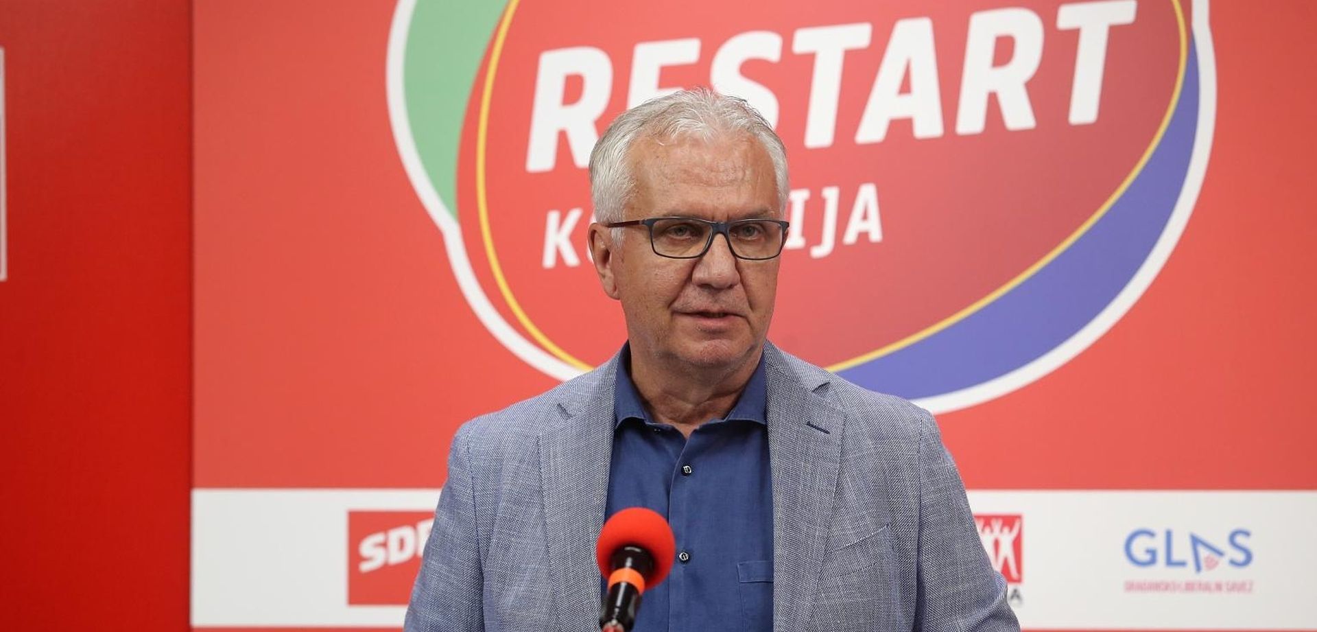 24.06.2020.,Zagreb - U prostorijama SDP-a na Iblerovom trgu odrzana je konferencija za medije Restart koalicije na temu "Andrej Plenkovic ugrozava zdravlje i sigurnost gradjana". Potpredsjednik SDP-a Rajko Ostojic Photo: Dalibor Urukalovic/PIXSELL