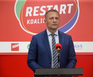 24.06.2020.,Zagreb - U prostorijama SDP-a na Iblerovom trgu odrzana je konferencija za medije Restart koalicije na temu "Andrej Plenkovic ugrozava zdravlje i sigurnost gradjana". Predsjednik HSS-a Kreso Beljak Photo: Dalibor Urukalovic/PIXSELL