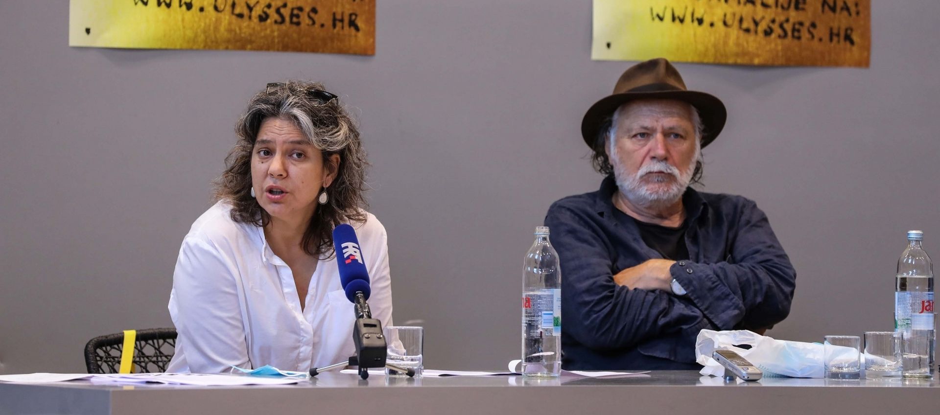 25.06.2020., Lauba, Zagreb - Konferencija za medije povodom predstavljanja 20. sezone kazalista Ulysses. Sudjelovali su voditeljica kazalista Ulyssesa Lenka Udovicki, osnivac kazalista Rade Serbedzija. 
Photo: Jurica Galoic/PIXSELL