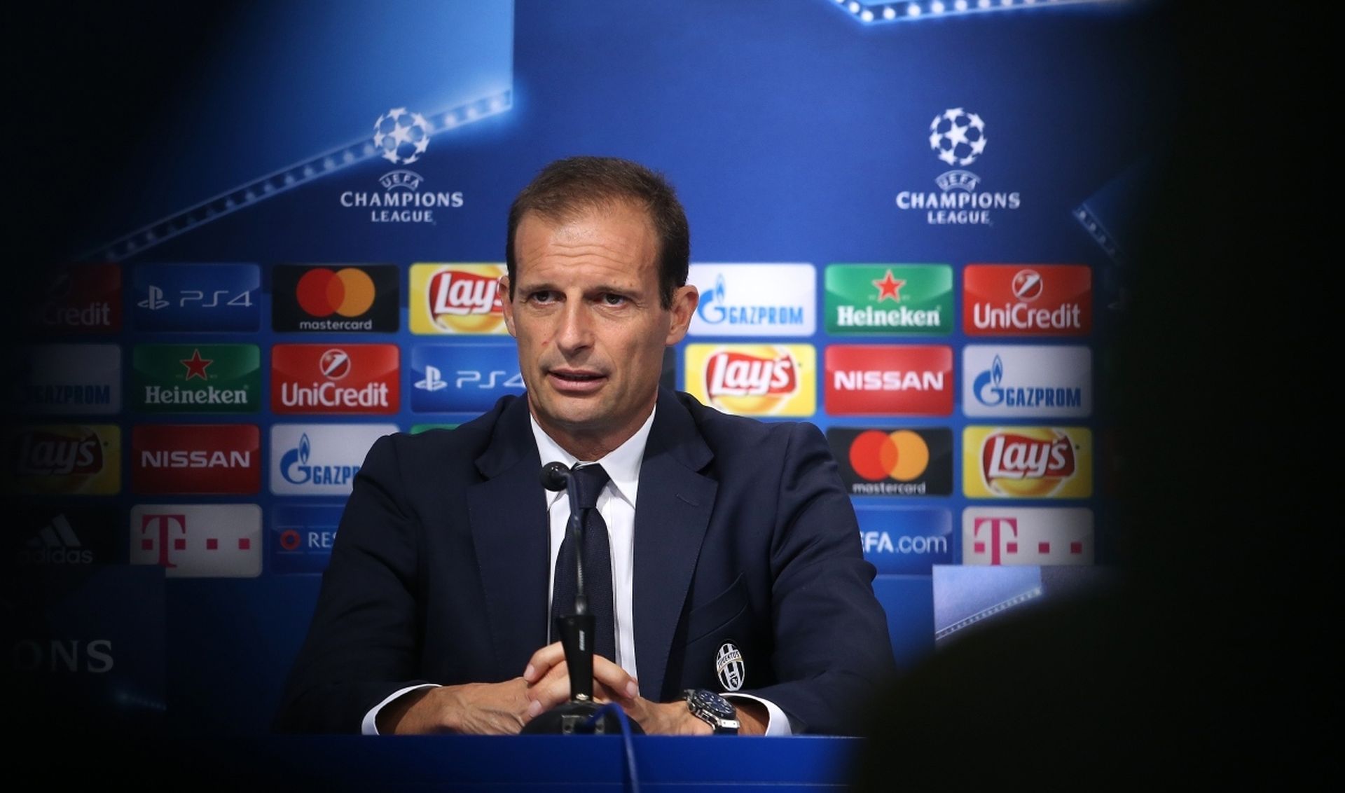 26.09.2016., Zagreb - Konferenciji za medije FC Juventusa iz Torina nazocili su trener Massimiliano Allegri i Giorgio Chiellini.  
Photo: Robert Anic/PIXSELL