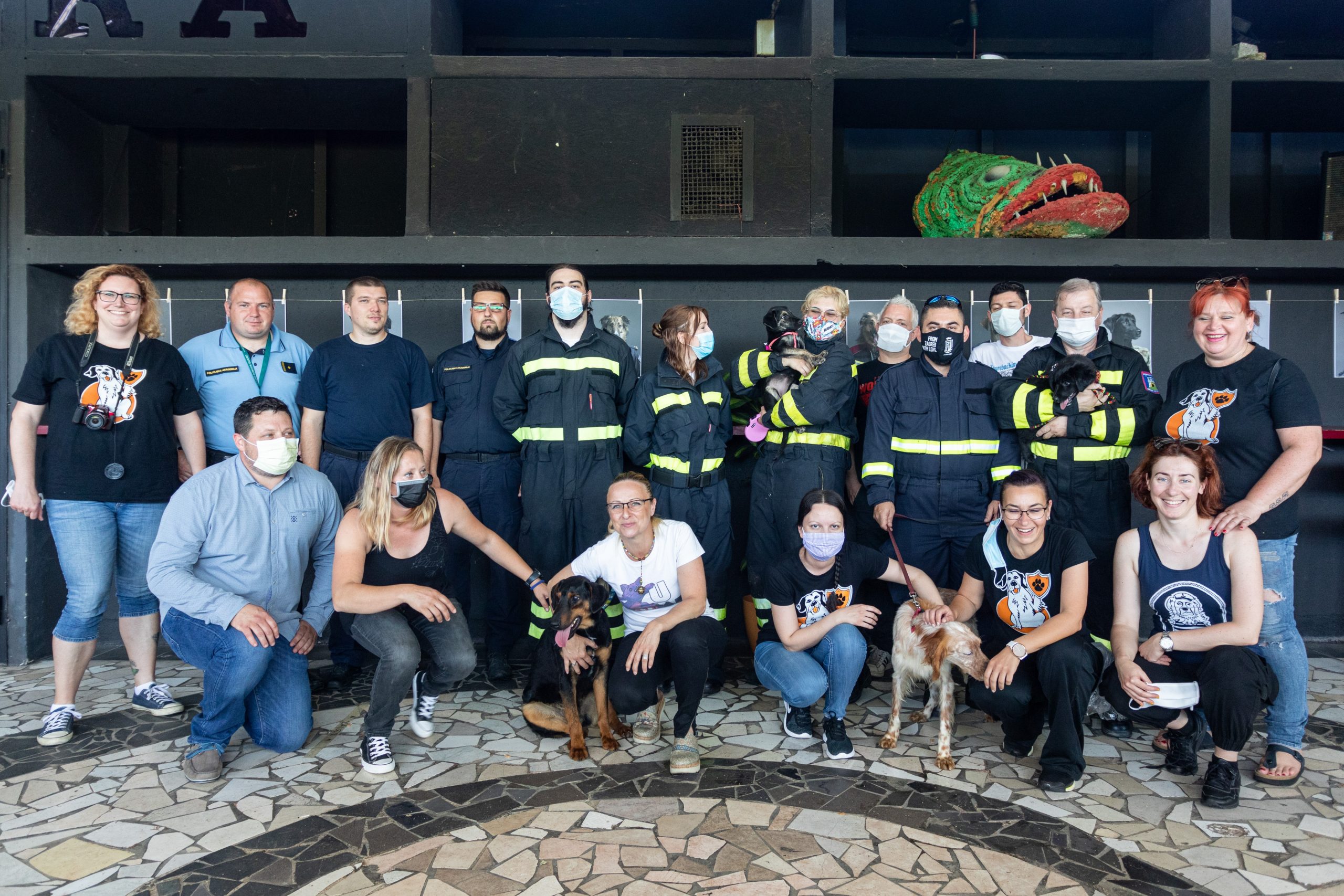 27.06.2020., Zagreb - Otvorenje izlozbe Heroji ulice u organizaciji projekta Helping animals i Udruge Merida. Osim razgledanja izlozbe posjetitelji su mogli vidjeti kako radi Centar za obuku sluzbenih pasa Policijske akademije i kako ulicni pas postaje policijski. 
Photo: Davor Puklavec/PIXSELL