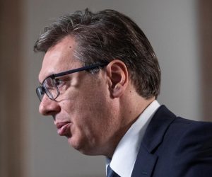 Serbian President Aleksandar Vucic attends an interview with Reuters in Belgrade Serbian President Aleksandar Vucic speaks during an interview with Reuters in Belgrade, Serbia, June 11, 2020. REUTERS/Marko Djurica MARKO DJURICA