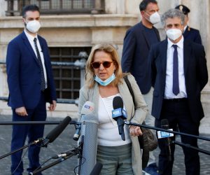 The coronavirus disease (COVID-19) outbreak, in Rome Bergamo's prosecutor Maria Cristina Rota talks to the media outside Chigi Palace, after listening to Italy's Prime Minister Giuseppe Conte, Health Minister Roberto Speranza and Interior Minister Luciana Lamorgese, following the coronavirus disease (COVID-19) outbreak, in Rome, Italy June 12, 2020. REUTERS/Remo Casilli REMO CASILLI
