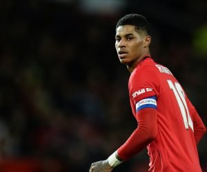 epa08488676 (FILE) - Manchester United's Marcus Rashford in action during the Carabao Cup first round semi-final soccer match between Manchester United and Manchester City held at Old Trafford in Manchester, Britain, 07 January 2020 (re-issued on 16 June 2020). Rashford was successfull on is campaign to provide free school meals to 1.3 million children in England amid the ongoing COVID-19 coronavirus pandemic. On 16 June 2020 the English government announced to have agreed to extend for other six-weeks the free school meals vouchers for eligible children.  EPA/PETER POWELL EDITORIAL USE ONLY.  No use with unauthorized audio, video, data, fixture lists, club/league logos or 'live' services. Online in-match use limited to 120 images, no video emulation. No use in betting, games or single club/league/player publications. *** Local Caption *** 55750386