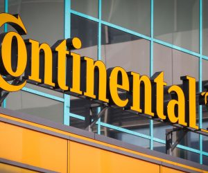 epa08520380 (FILE) - A logo  of German automotive supplier Continental AG at the Continental plant  in Hanover, northern Germany, 08 March 2018 (reissued 01 July 2020). According to media reports, public prosecutors and police
have searched various locations of Continental in Germany in connection with an investigation into illegal defeat devices of Volkswagen diesel engines.  EPA/FOCKE STRANGMANN *** Local Caption *** 54182021