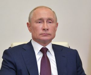 epa08525073 Russian President Vladimir Putin attends a video conference meeting with the working group on amendments to the Russian constitution at the Novo-Ogaryovo residence, outside Moscow, Russia, 03 July 2020.  EPA/ALEXEI DRUZHININ / SPUTNIK / KREMLIN POOL MANDATORY CREDIT