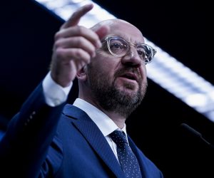 epa08538404 European Council President Charles Michel speaks during a press conference to present his new proposal for the MFF (Multiannual financial framework) and the recovery package at the European Council building in Brussels, Belgium, 10 July 2020.  EPA/KENZO TRIBOUILLARD / POOL
