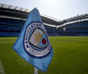 epa08543103 (FILE) - The corner flag is backdropped by a general view of the Etihad stadium ahead of the English Premier League soccer match between Manchester City and Tottenham Hotspur at the Etihad Stadium in Manchester, Britain, 20 April 2019 (reissued 13 July 2020). The international Court of Arbitration for Sport (CAS) on 13 July 2020 lifted the two-year Champions League ban for English Premier League side Manchester City. Manchester City was banned by the UEFA from the Champions League for the two seasons for having broken financial fair play rules.  EPA/Nigel Roddis EDITORIAL USE ONLY. No use with unauthorized audio, video, data, fixture lists, club/league logos or 'live' services. Online in-match use limited to 120 images, no video emulation. No use in betting, games or single club/league/player publications. *** Local Caption *** 55137036