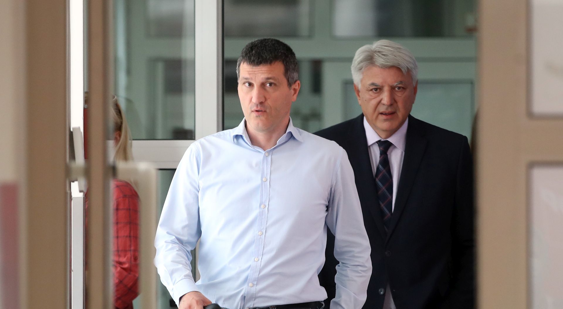 Zagreb, 15.07.2020 - Tiskovna konferencija SDP-a na kojoj je govorio v.d. predsjednika SDP-a Zlatko Komadina i objavio da ce se izbori za predsjednika SDP-a odrati 26. rujna. Na slici Nika Vukas i Zlatko Komadina.
foto HINA/ Damir SENCAR/ ds