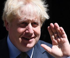 epa08560071 British Prime Minister Boris Johnson departs 10 Downing Street for parliament in London, Britain, 22 July 2020. Johnson is holding his last Prime Minister's Questions ahead of parliaments summer recess.  EPA/ANDY RAIN