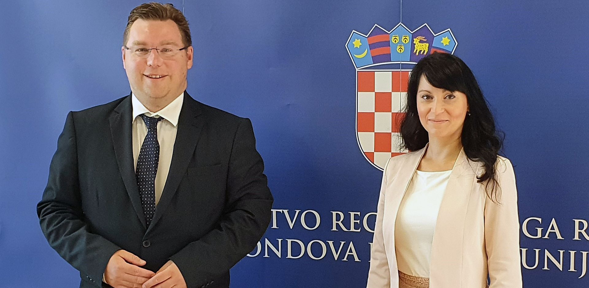 Zagreb, 24.7.2020.- Nova ministrica regionalnoga razvoja i fondova Europske unije Nataa Tramiak preuzela je dunost od svog prethodnika Marka Paviæa. 
foto HINA/ MRRFEU/ ua
