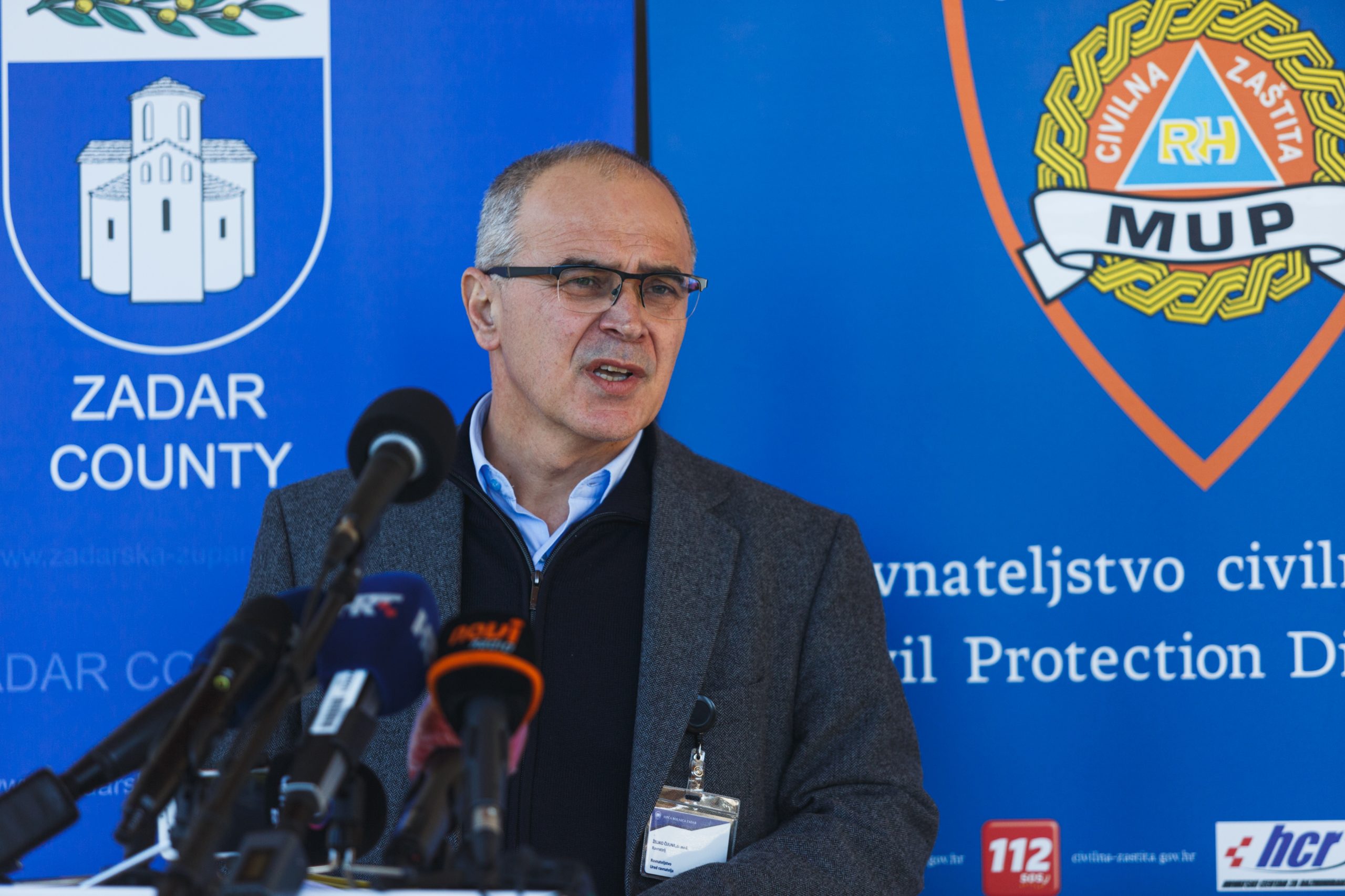 03.04.2020., Zadar - Konferencija za medije Stozera civilne zastite Zadarske zupanije. Ravnatelj Opce bolnice Zadar Zeljko Culina Photo: Marko Dimic/PIXSELL