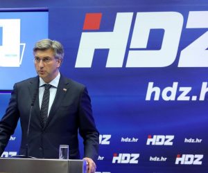 03.07.2020., Zagreb - Predsjednik HDZ-a Andrej Plenkovic odrzao je u sjedistu stranke zavrsnu konferenciju za medije na temu "Ponosna, sigurna i utjecajna Hrvatska".
Photo: Patrik Macek/PIXSELL
