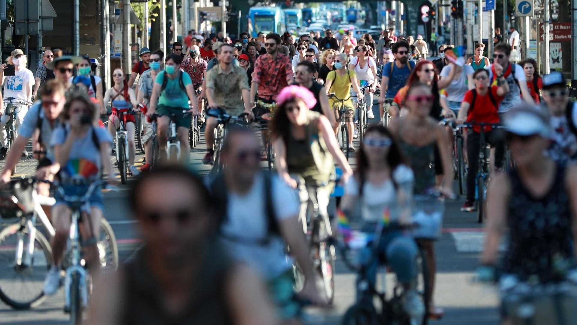 04.07.2020., Zagreb - Inicijativa Ponosni Zagreb organizirala prvi zagrebacki "Pride Ride", biciklisticku prosvjednu voznju.  
Photo: Sanjin Strukic/PIXSELL