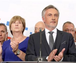 05.07.2020., Zagreb - Docek izbornih rezultata u stozeru Domovinskog pokreta u hotelu International. Ruza Tomasic, Miroslav Skoro, Ivan Penava. Photo: Patrik Macek/PIXSELL