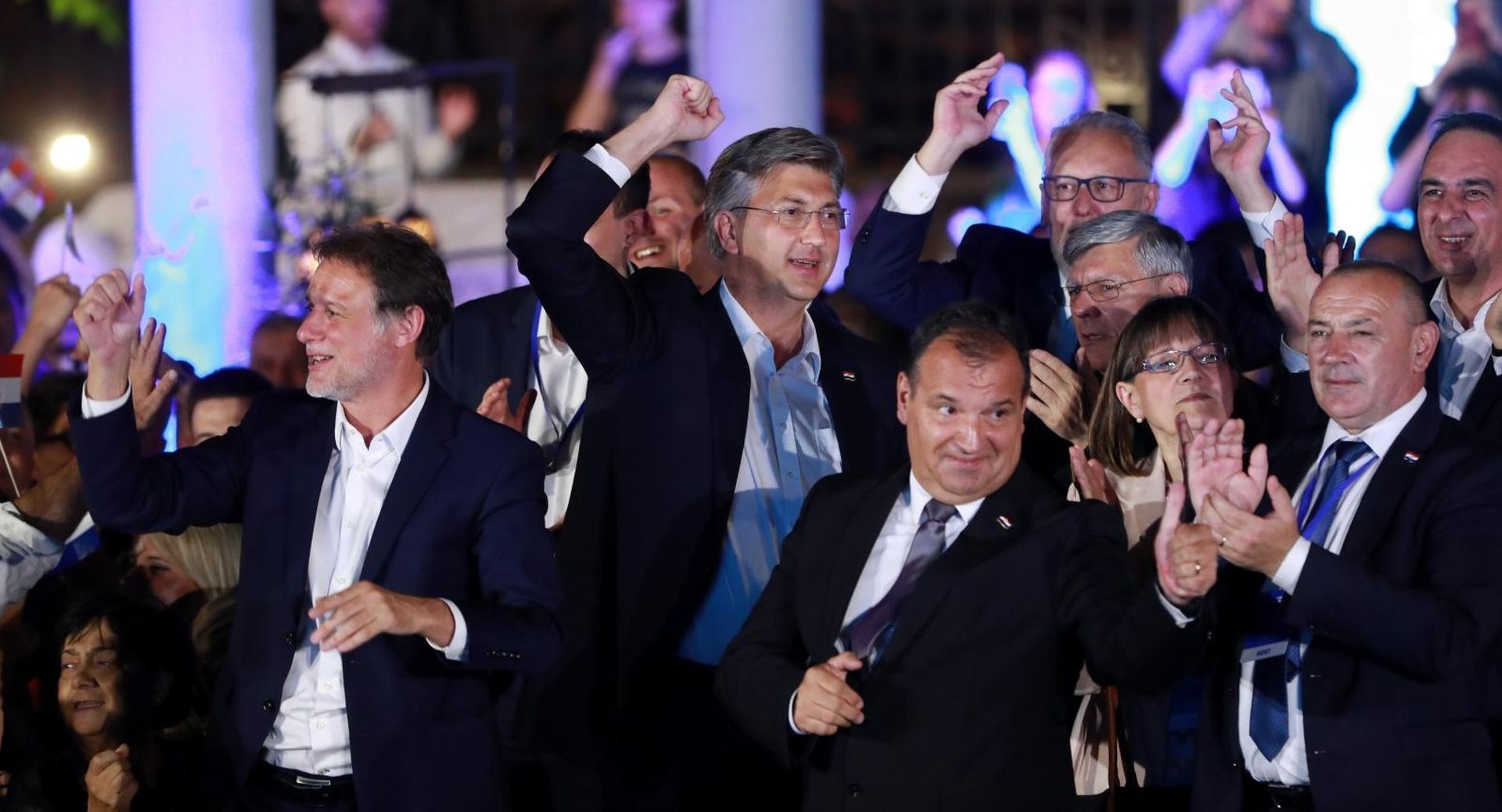 05.07.2020., Zagreb - Docek izbornih rezultata u stozeru HDZ-a u Arheoloskom muzeju. Pobjednicki govor Andreja Plenkovica

Photo: Sanjin Strukic/PIXSELL