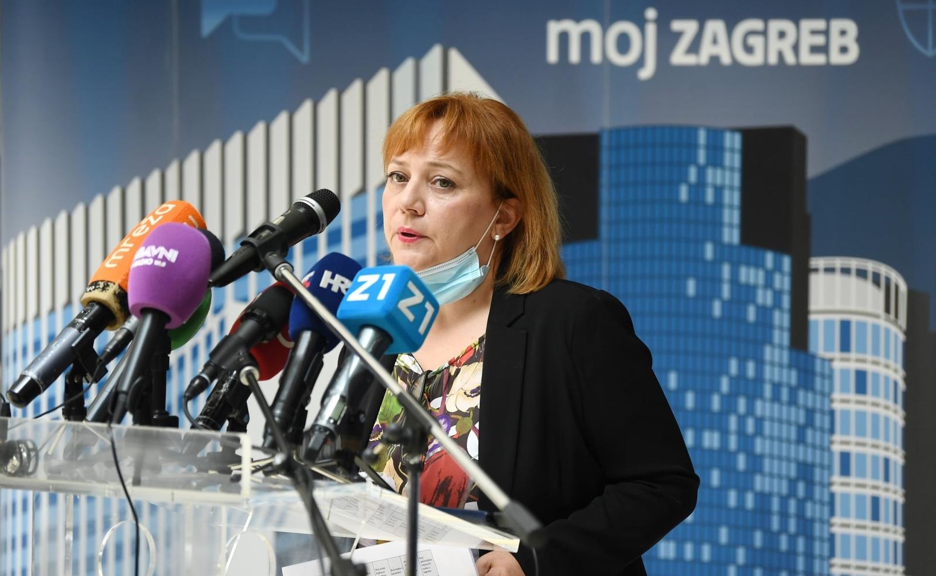 08.07.2020., Zagreb - U Gradskom poglavarstvu na Trgu Stjepana Radica odrzana je konferencija za medije Stozera civilne zastite grada Zagreba. Sandra Sikic
Photo: Marko Lukunic/PIXSELL