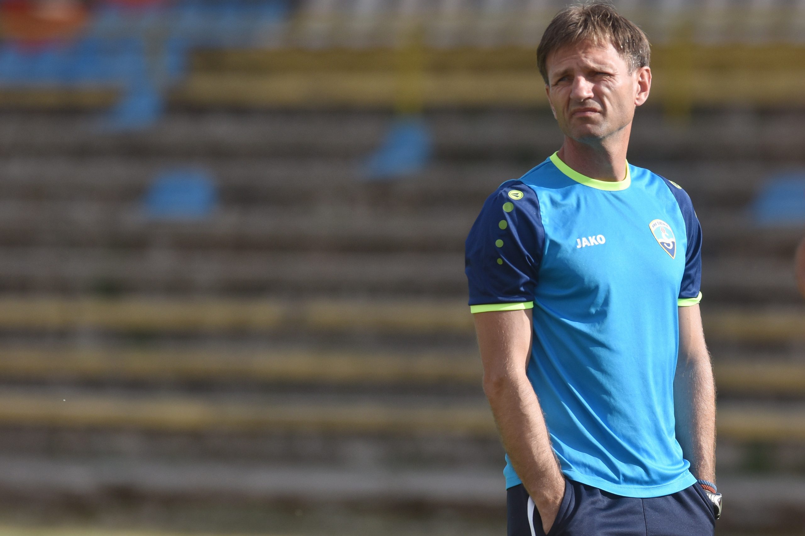 09.06.2020., Sibenik - Trening nogometasa Sibenika iako je sezona Druge Hrvatske nogometne lige prekinuta. Trener Krunoslav Rendulic Photo: Hrvoje Jelavic/PIXSELL