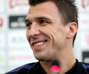 09.07.2018., Moskva, Rusija - Mario Mandzukic na konferenciji za medije hrvatske nogometne reprezentacije u medijskom centru u sklopu trening igralista Luznjiki uoci polufinalne utakmice svjetskog prvenstva protiv Engleske. 

Photo: Igor Kralj/PIXSELL