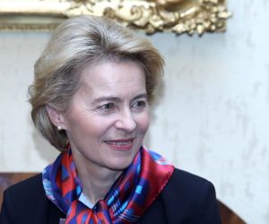 10.01.2020., Zagreb - Predsjednica Europske komisije Ursula von der Leyen na sastanku s predsjednikom Hrvatskog sabora Gordanom Jandrokovicem povodom pocetka predsjedanja Hrvatske Vijecem Europske unije. Photo: Patrik Macek/PIXSELL
