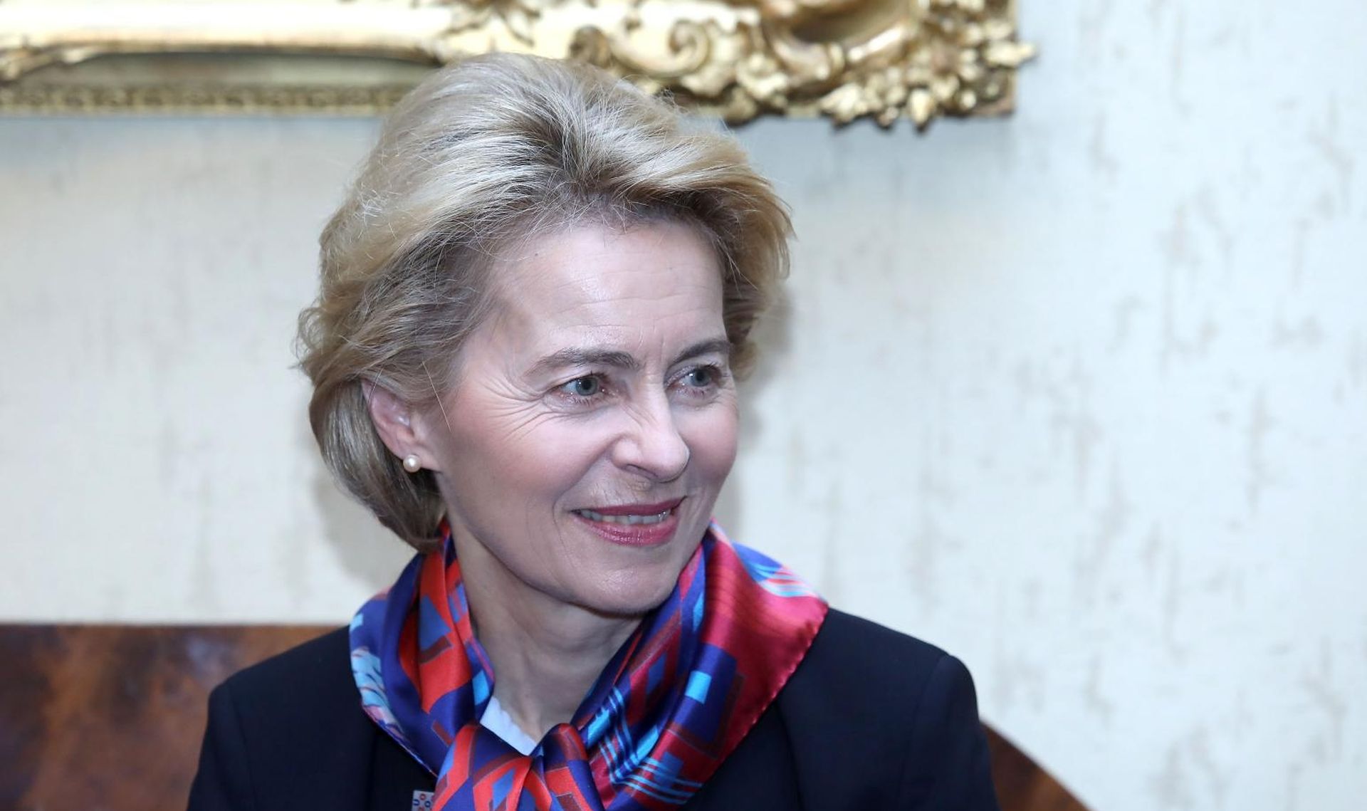 10.01.2020., Zagreb - Predsjednica Europske komisije Ursula von der Leyen na sastanku s predsjednikom Hrvatskog sabora Gordanom Jandrokovicem povodom pocetka predsjedanja Hrvatske Vijecem Europske unije. Photo: Patrik Macek/PIXSELL