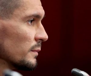 10.07.2018., Moskva, Rusija - Svjetsko nogometno prvenstvo 2018. Konferencija za medije hrvatske nogometne reprezentacije na stadionu Luzniki. Izbornik Zlatko Dalic i Dejan Lovren.
Photo: Igor Kralj/PIXSELL