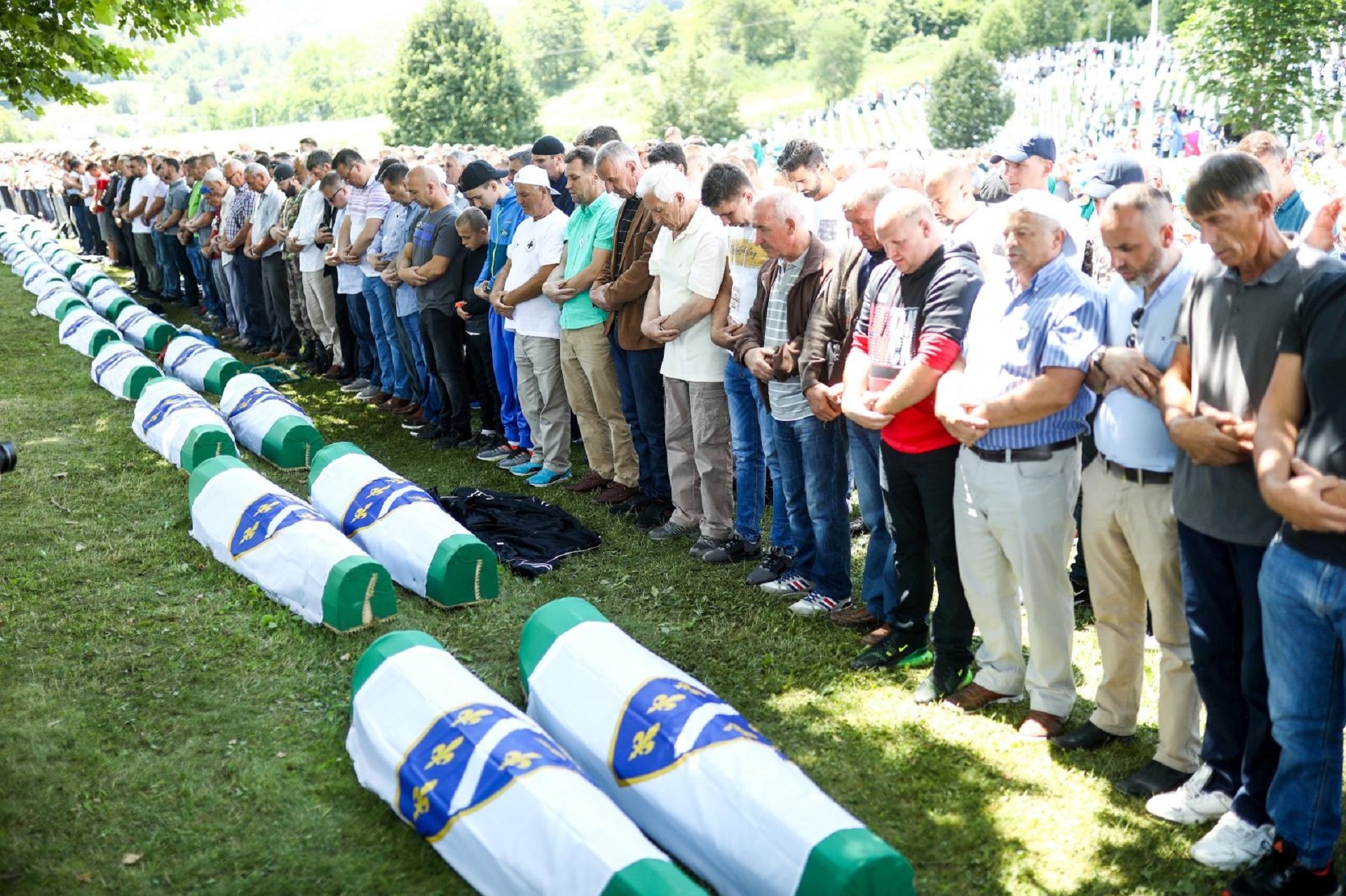 11.07.2019., Potocari, Bosna i Hercegovina - 
Dzenaza za 33 zrtve genocida u Srebrenici. 
Photo: Armin Durgut/PIXSELL
