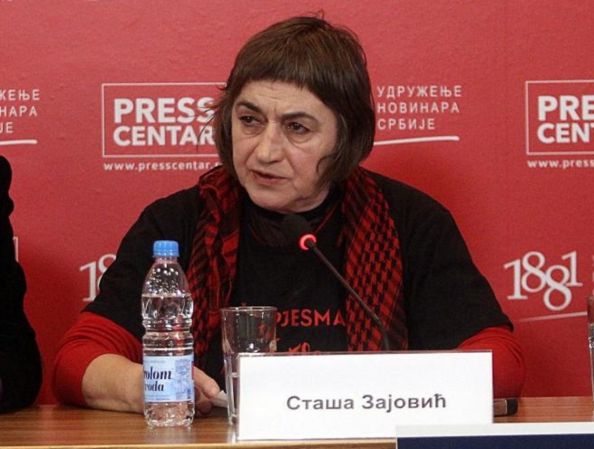 11, March, 2020, Belgrade -  A memorial service on the death of Ljubisa Stavric, a former NIN journalist, was held at the Press Center of the Journalists Association of Serbia. Vladimir Martinovic, Stasa Zajovic, Dragomir Olujic. Photo: A.K./ATAImages

11, Mart , 2020, Beograd  - Komemoracija povodom smrti Ljubise Stavrica, nekadasnjeg novinara NIN-a, odrzana je Press centru Udruzenja novinara Srbije. Photo: A.K./ATAImages